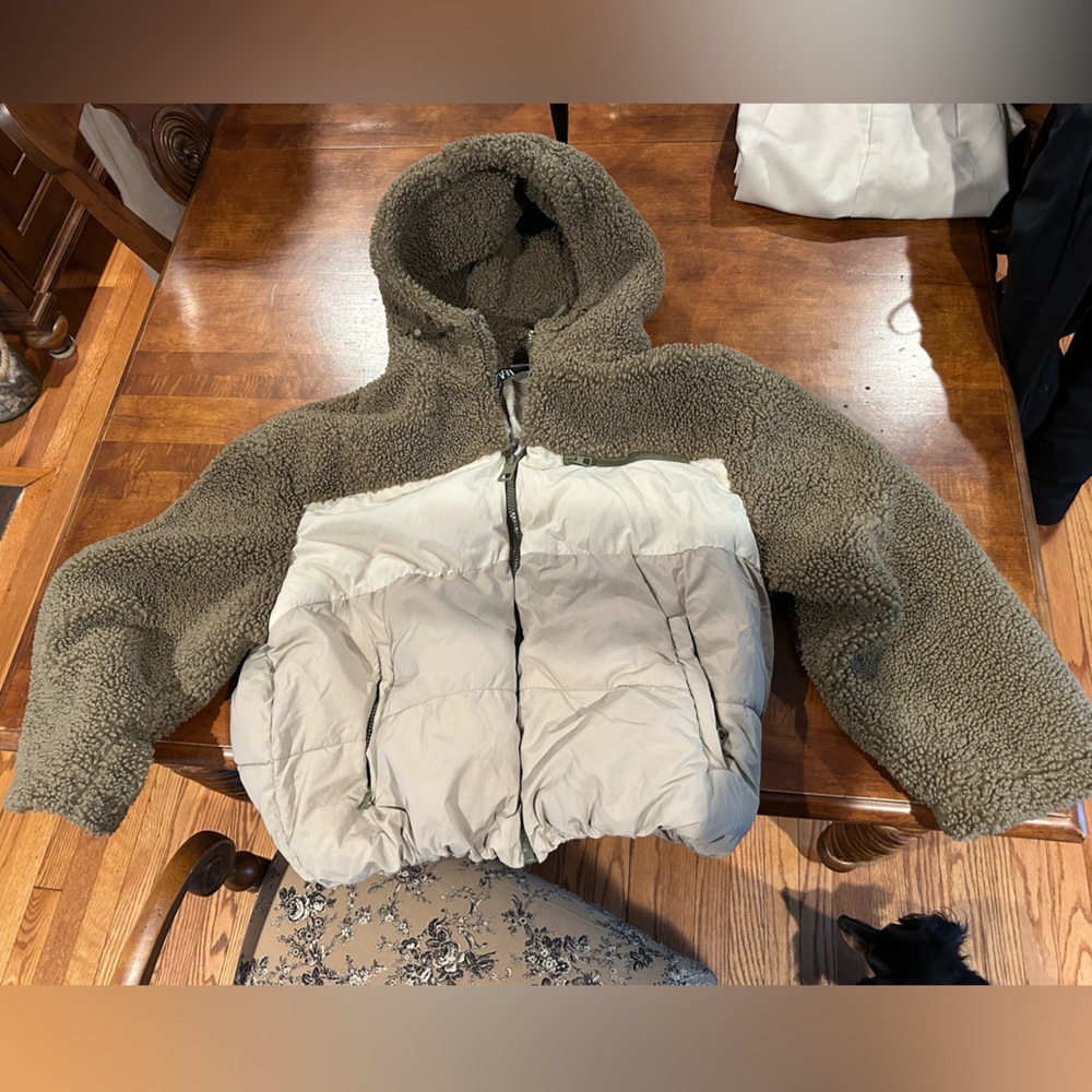 Zara Sherpa/puffer Jacket